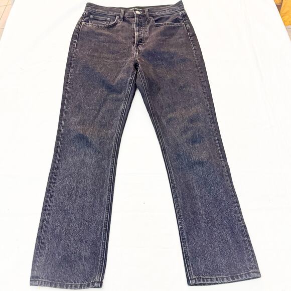 Denim Forum The Dillon High Rise Slim Charcoal Black Denim Jeans 28L x 28 - Picture 2 of 8